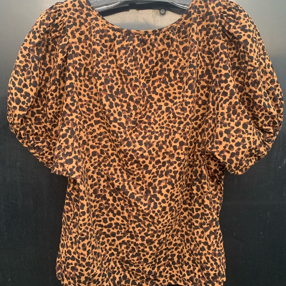 Madewell leopard print blouse sz Small - Picture 5 of 5